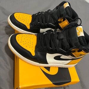 Jordan Black and Orange Sneakers